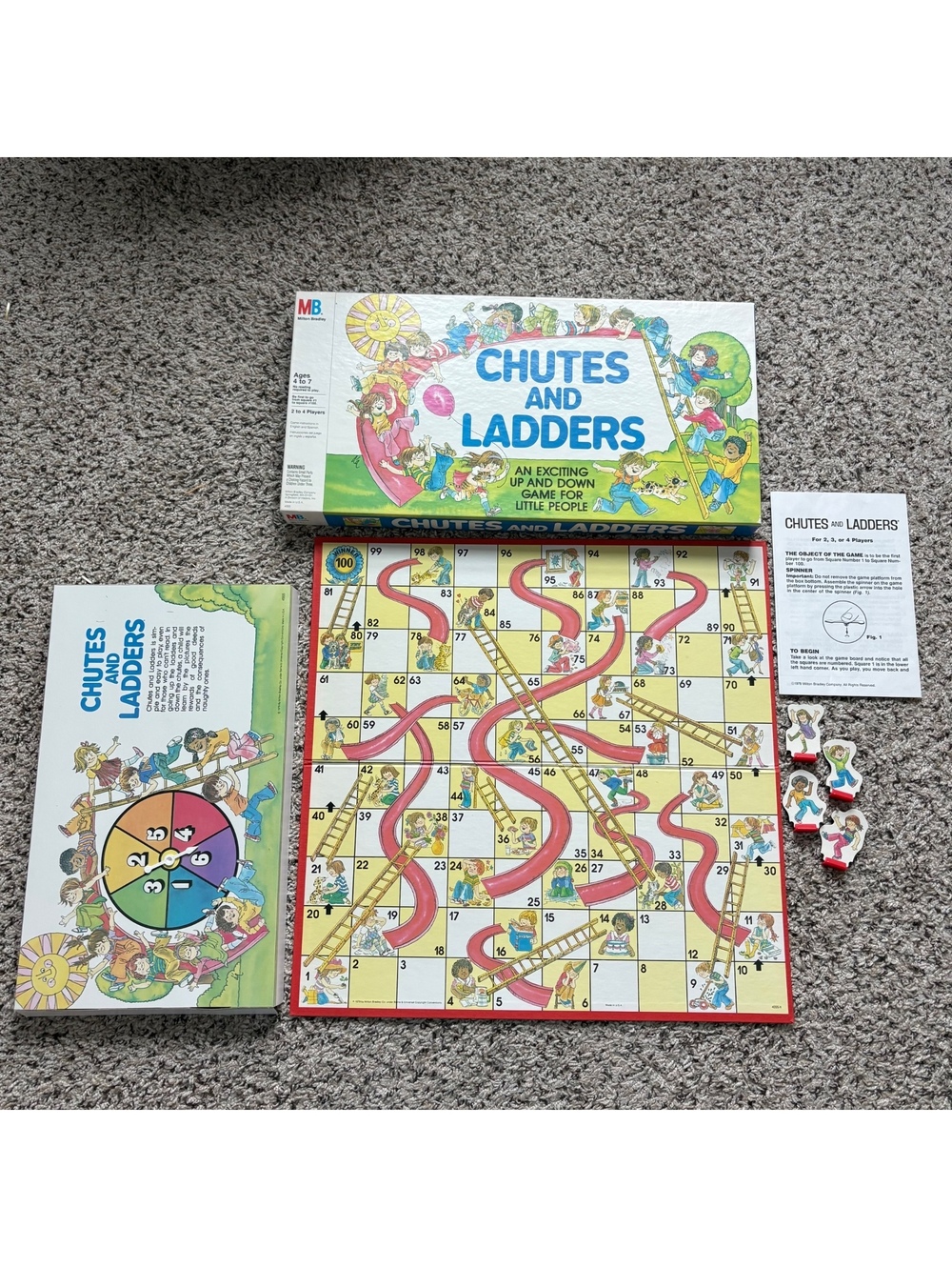 Vintage 1978 Chutes and Ladders Children’s Board Game Milton Bradley Nostalgia